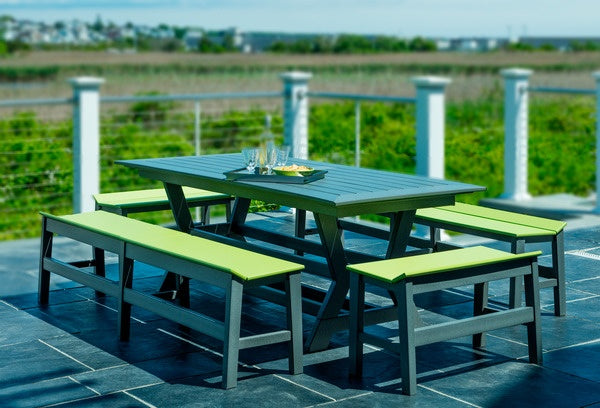 Seaside Casual SYM 72″ Dining Bench – Modern Outdoor Patio Seating