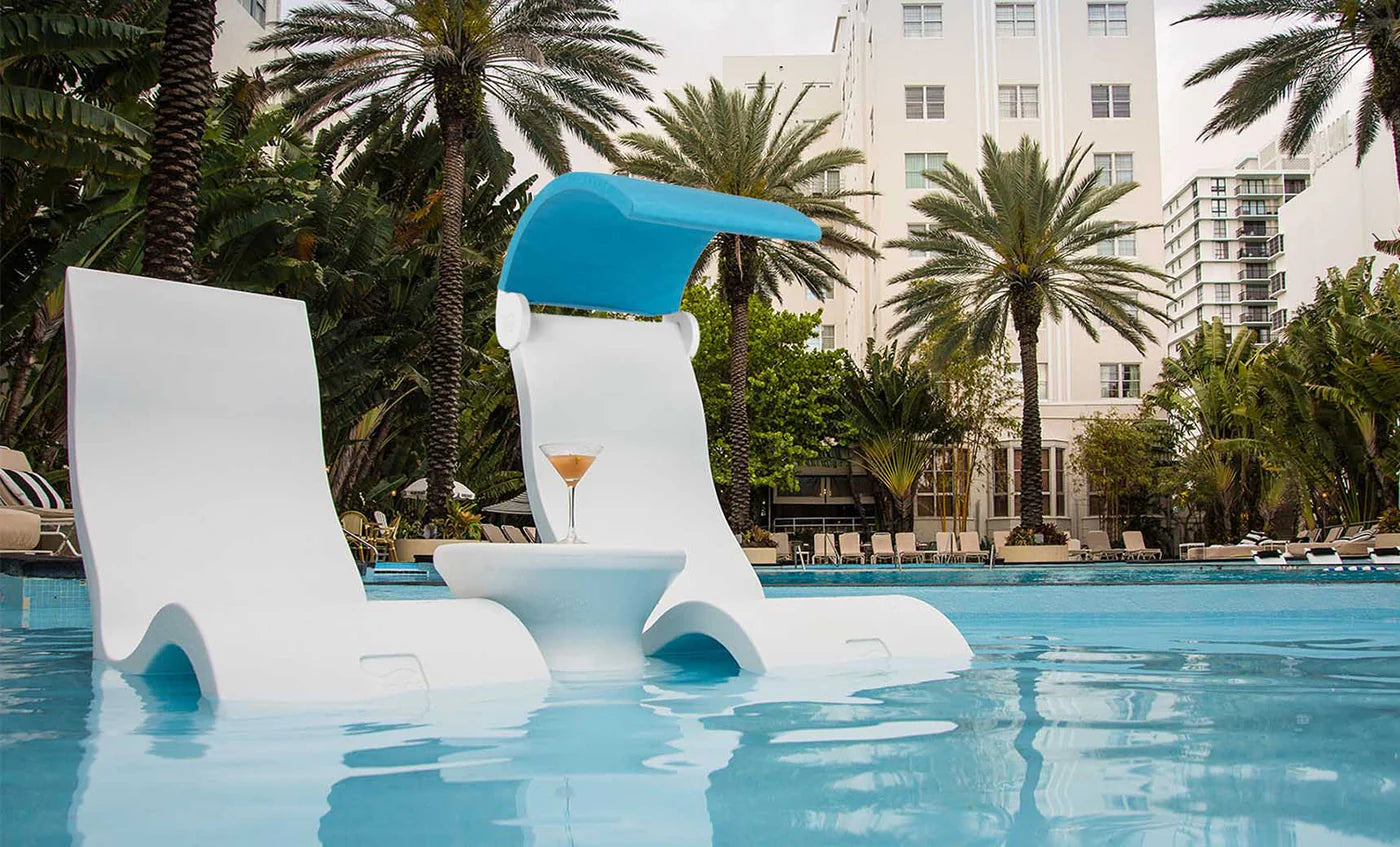 Ledge Signature 44″ Rectangular Resin In-Pool Lounge Chair