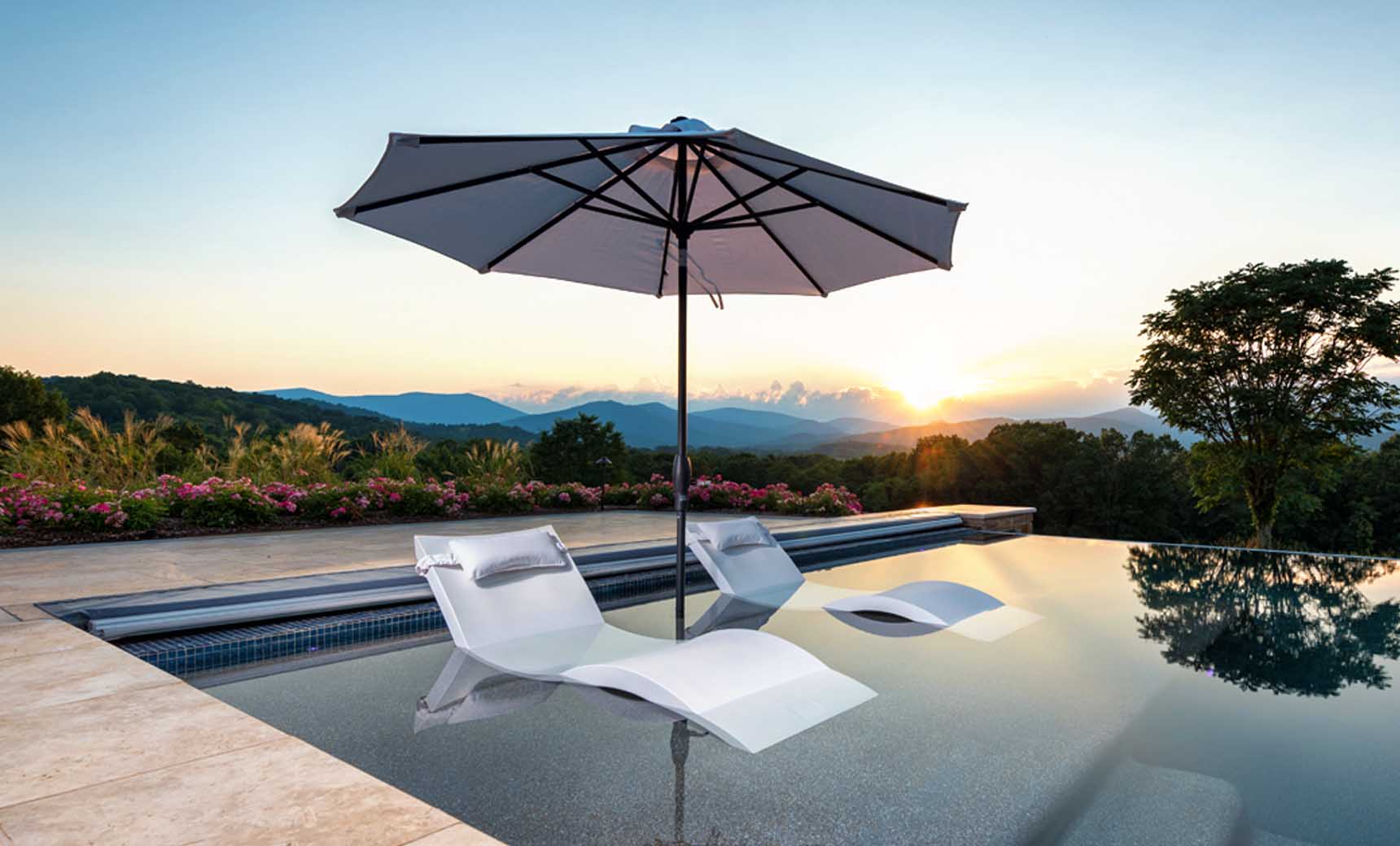 Ledge Signature 70″ Rectangular Resin In-Pool Chaise Lounger