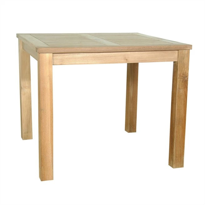 Anderson Teak Bahama 35″ Square Bistro Table – Solid Teak Outdoor Patio Table