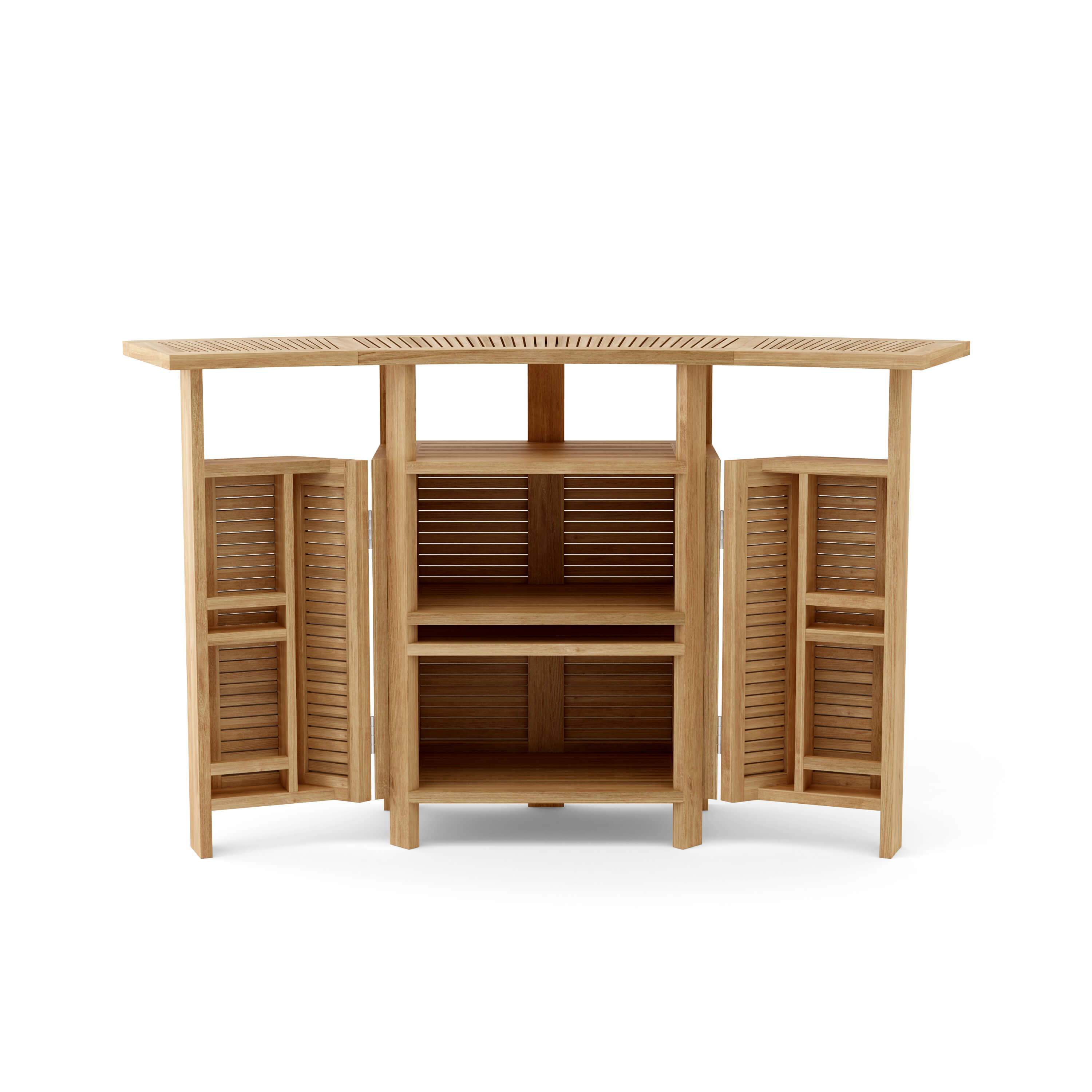 Anderson Teak Altavista 62″ Folding Bar Table – Solid Teak Outdoor Bar Table