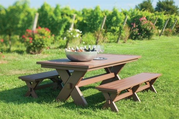 Seaside Sonoma 76″ Rectangular Outdoor Dining Bench