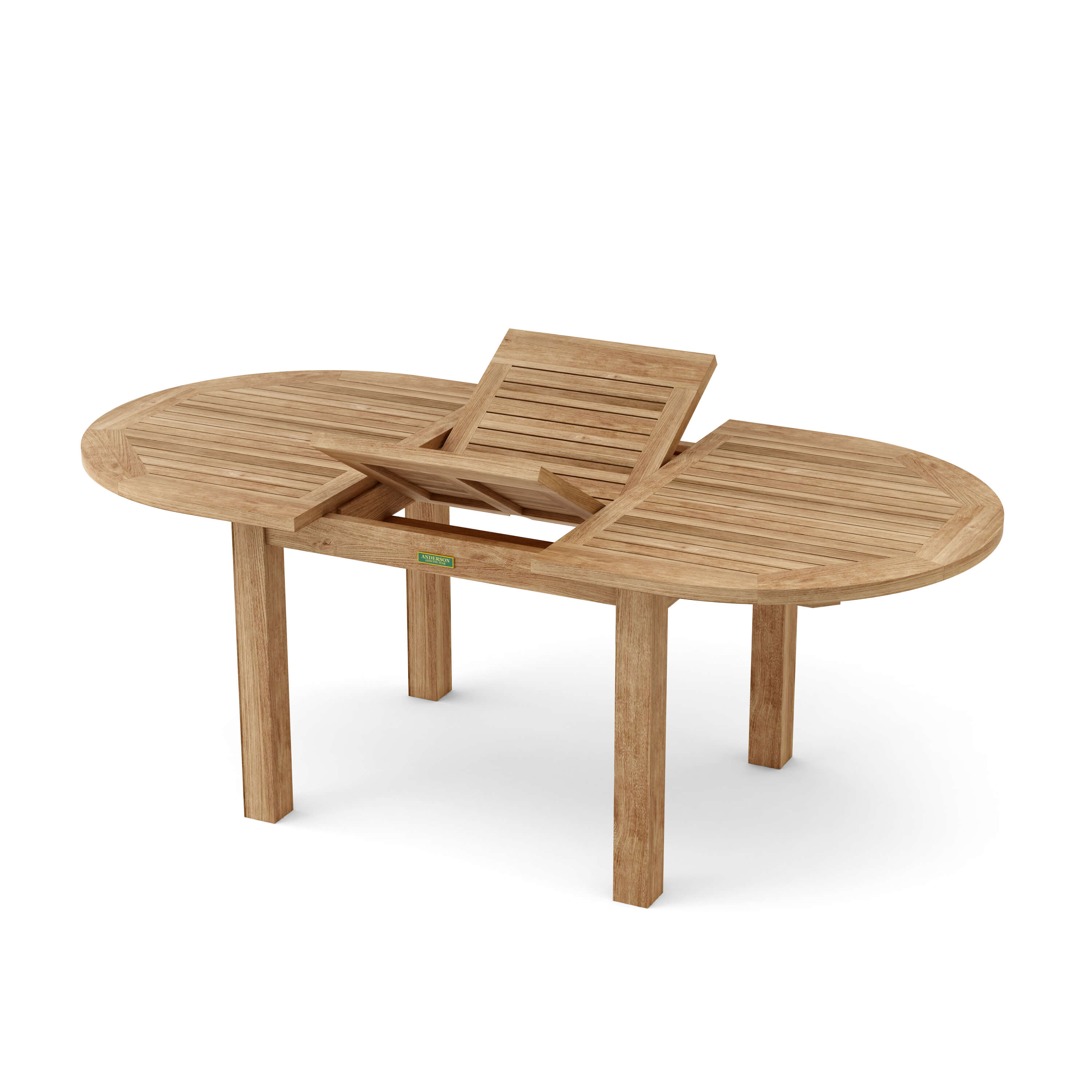 Anderson Teak Bahama 79″ Oval Extension Dining Table – Teak Outdoor Patio Table