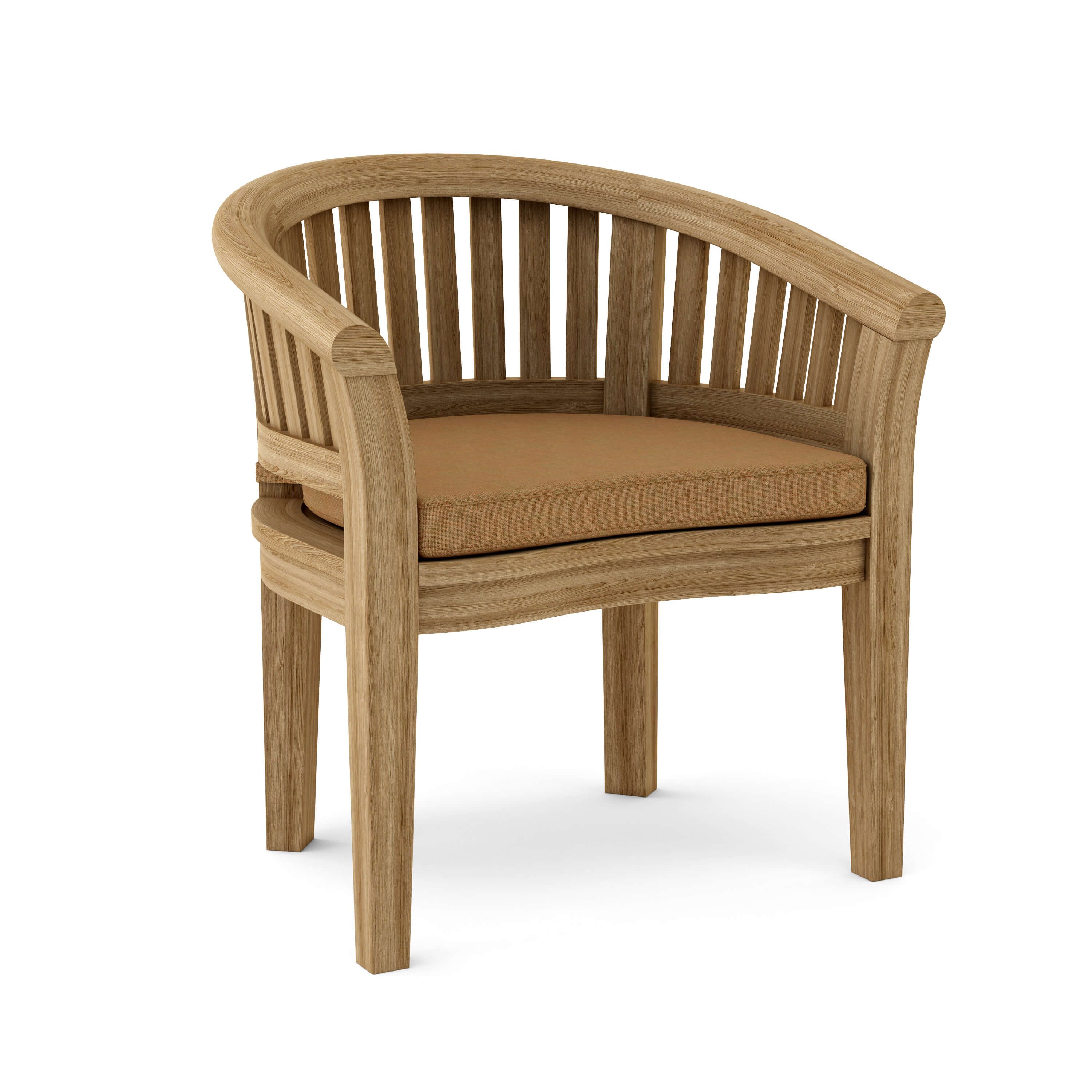 Anderson Teak Curve Dining Armchair Extra Thick – Heavy Duty Teak Outdoor Seating
