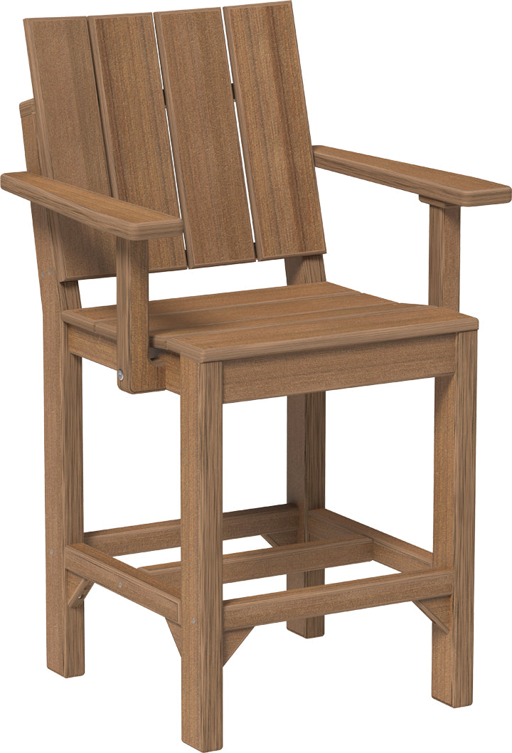 LuxCraft – Urban Arm Chair – Modern Outdoor Dining Chair with Armrests