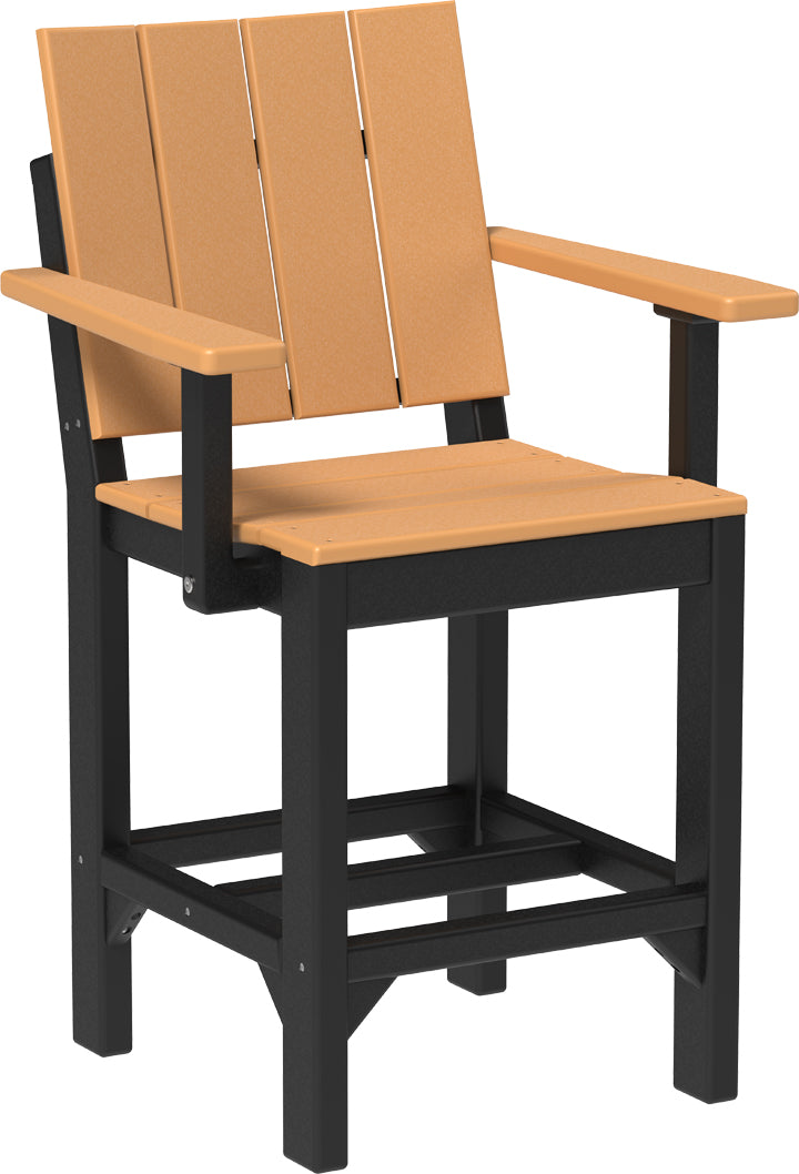 LuxCraft – Urban Arm Chair – Modern Outdoor Dining Chair with Armrests