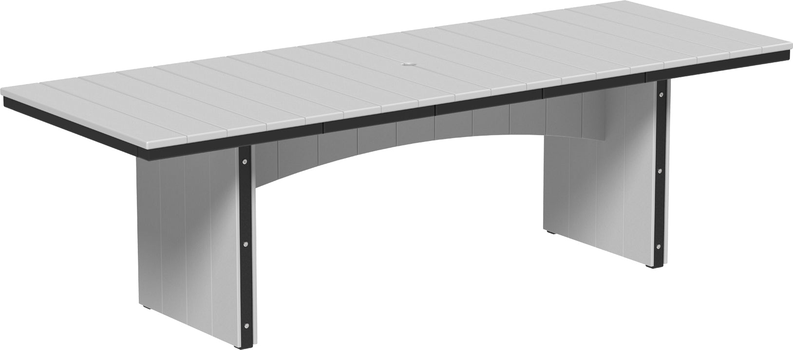 LuxCraft – Urban Dining Table 3′ x 8′ – Large Modern Patio Dining Table