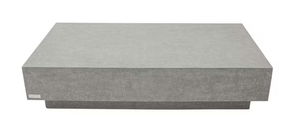Elementi Tevere 60″ Rectangular Concrete Coffee Table