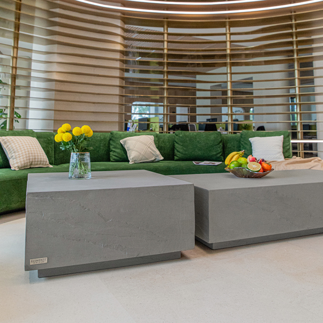 Elementi Colorado 34″ Square Sandstone Coffee Table