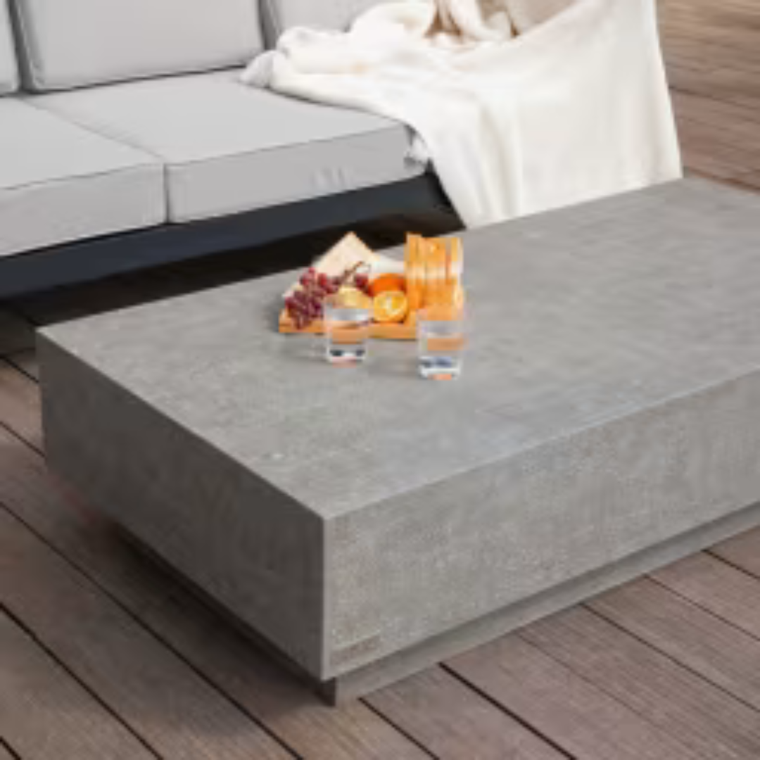 Elementi Tevere 60″ Rectangular Concrete Coffee Table