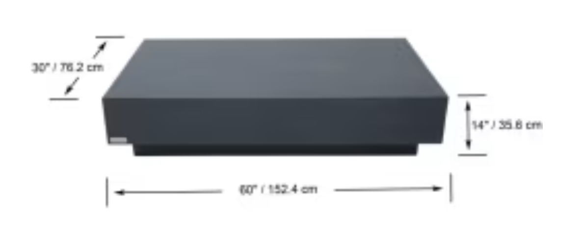 Elementi Tevere 60″ Rectangular Concrete Coffee Table