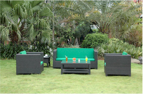 Anderson Teak Coto de Casa 4-Piece Outdoor Deep Seating Set Wicker Conversation Set