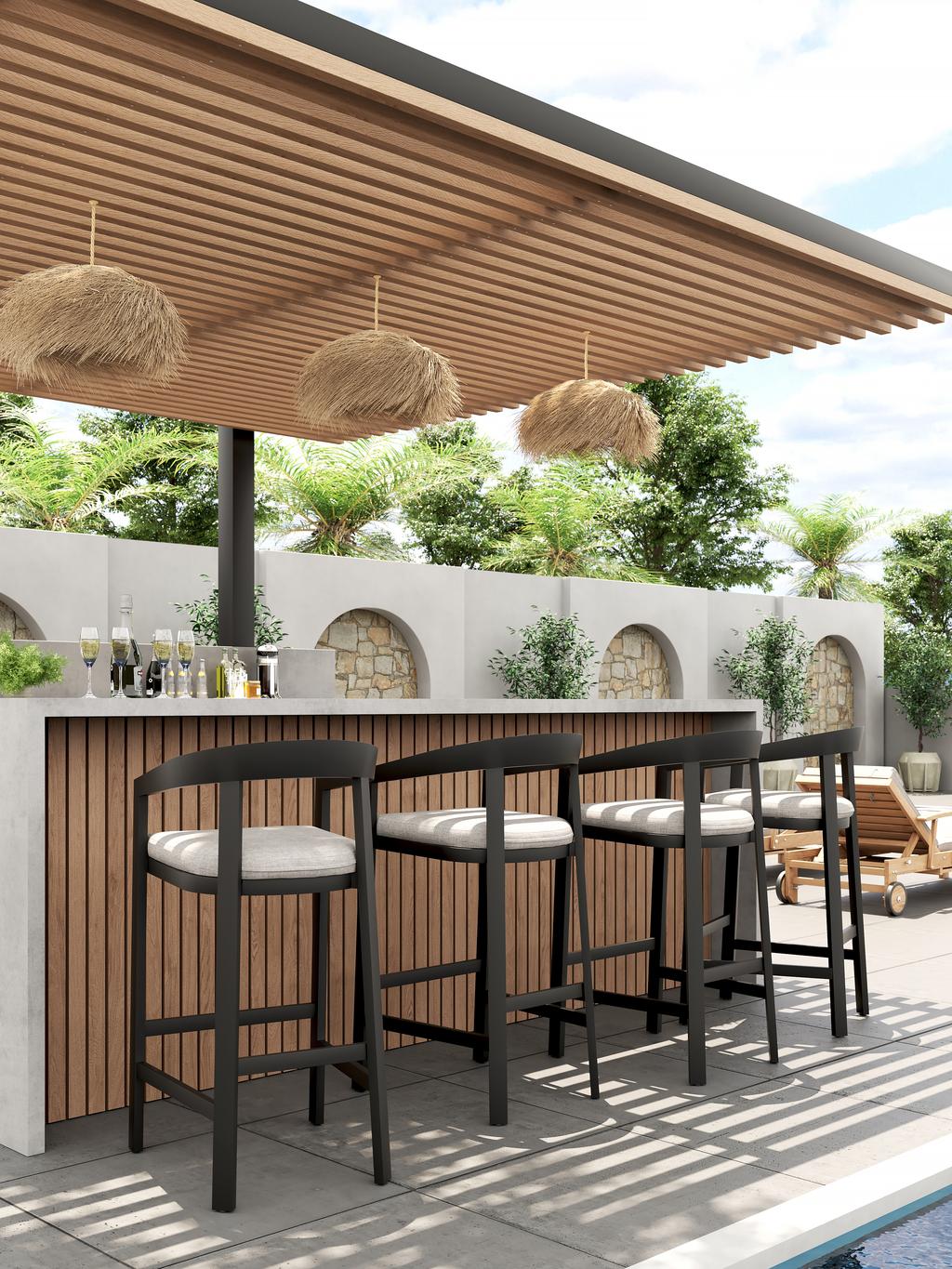 Vento Aluminium Bar Chair - Ambiance Image~~