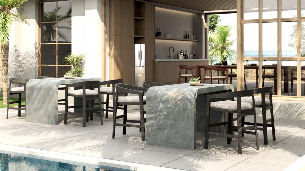 Vento Aluminium Counter Stool - Ambiance Image~~
