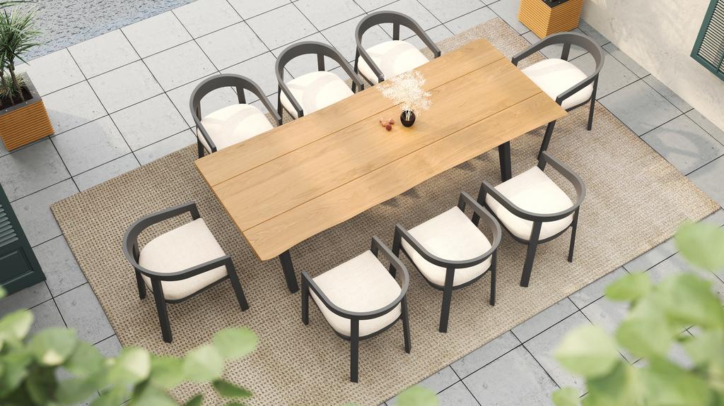 Vento Aluminium Dining Chair - Ambiance Image~~
