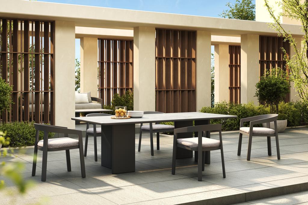 Vento Aluminium Dining Chair - Ambiance Image~~