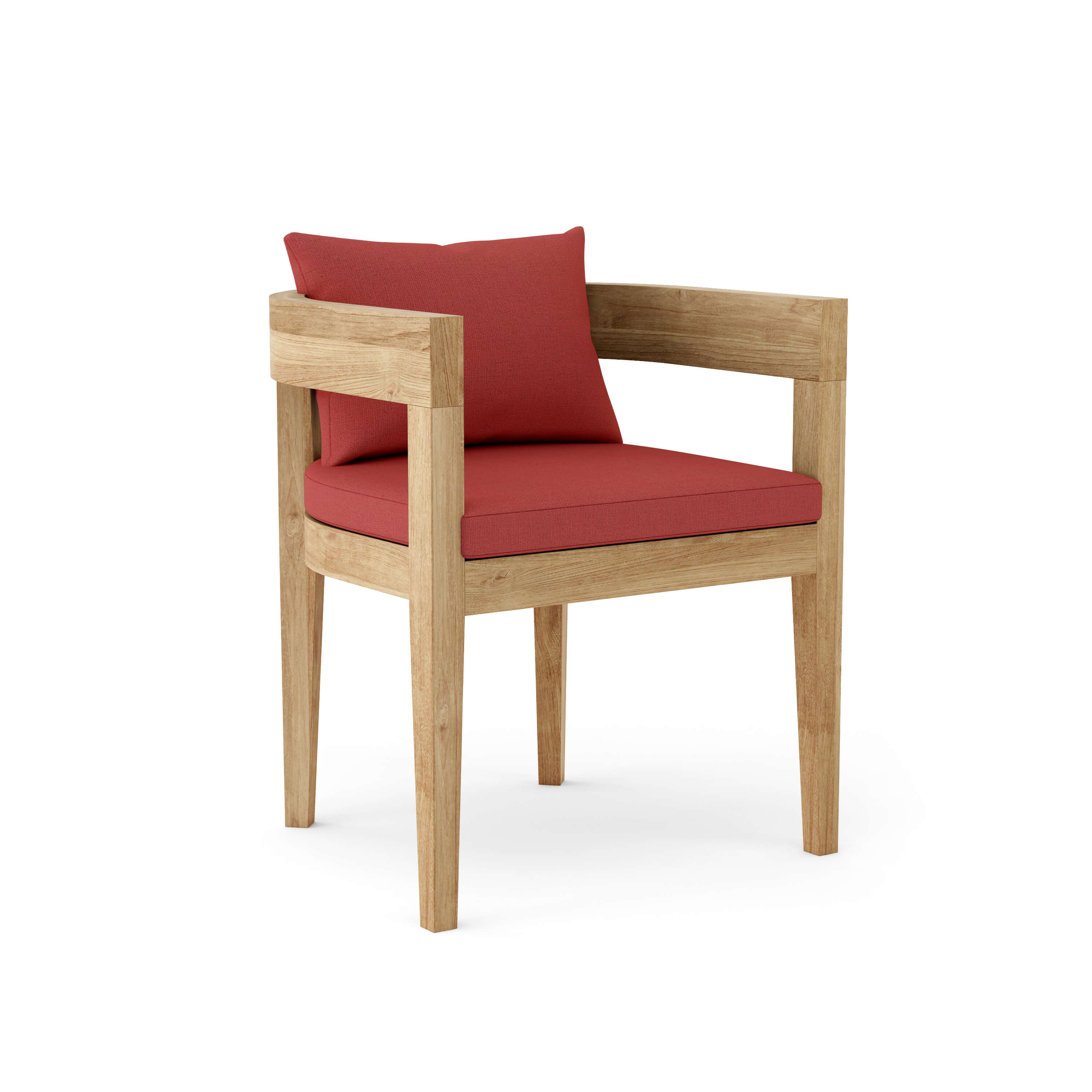 Anderson Teak Coronado Dining Armchair – Teak Outdoor Dining Seating with Cushions