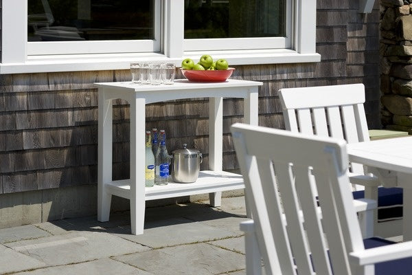 Seaside Windsor 36″ Rectangular Outdoor Buffet Table Small