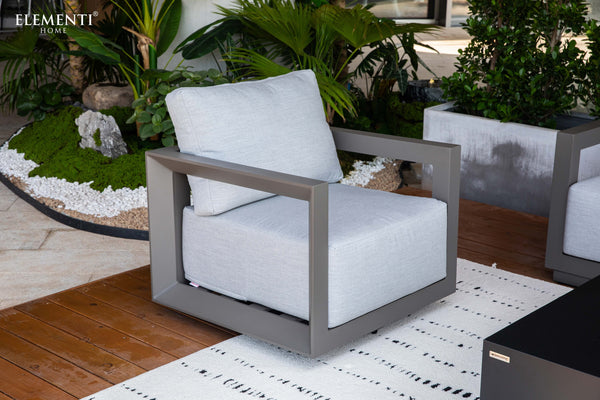 Elementi Newport Outdoor Aluminum Swivel Chair with Sunbrella® Cushions (OS-2505W)