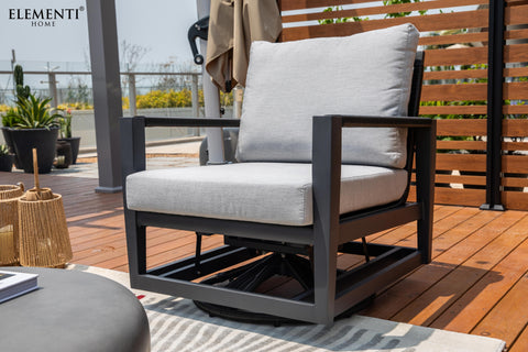 Elementi Capri Outdoor Aluminum 3-Seat Sofa with Sunbrella® Cushions (OS-2503T)
