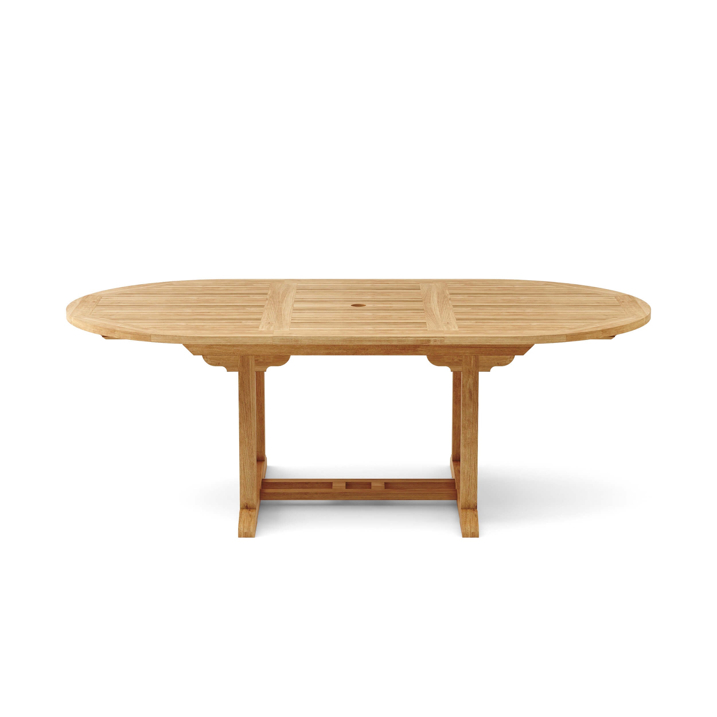Anderson Teak Bahama 87″ Oval Extension Dining Table – Teak Outdoor Patio Table