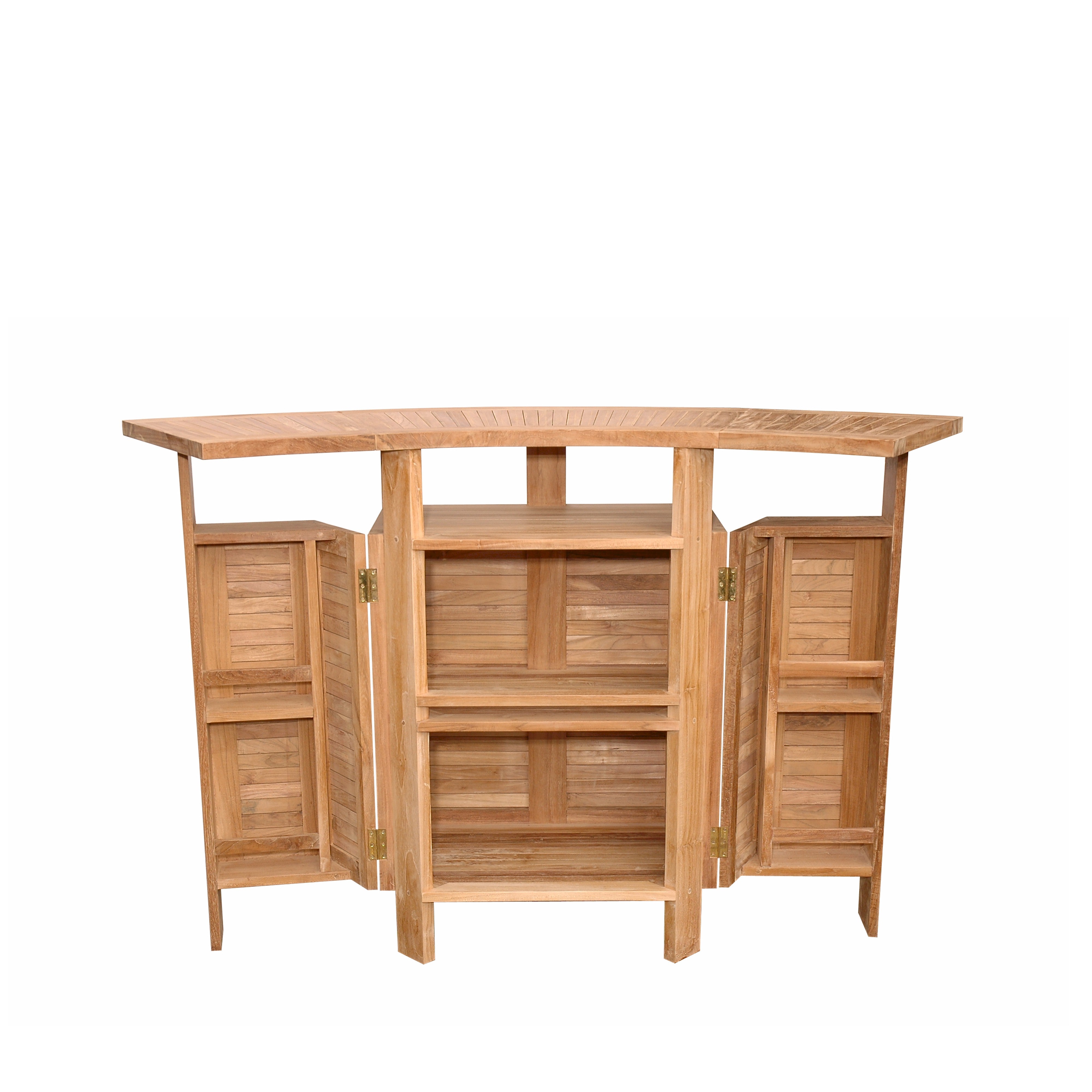 Anderson Teak Altavista 62″ Folding Bar Table – Solid Teak Outdoor Bar Table
