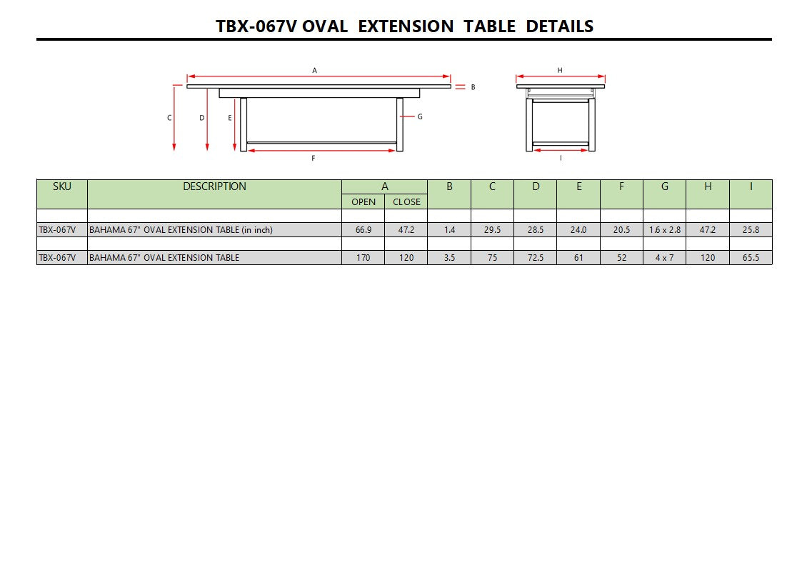 Anderson Teak Bahama 67″ Oval Extension Dining Table – Teak Outdoor Patio Table