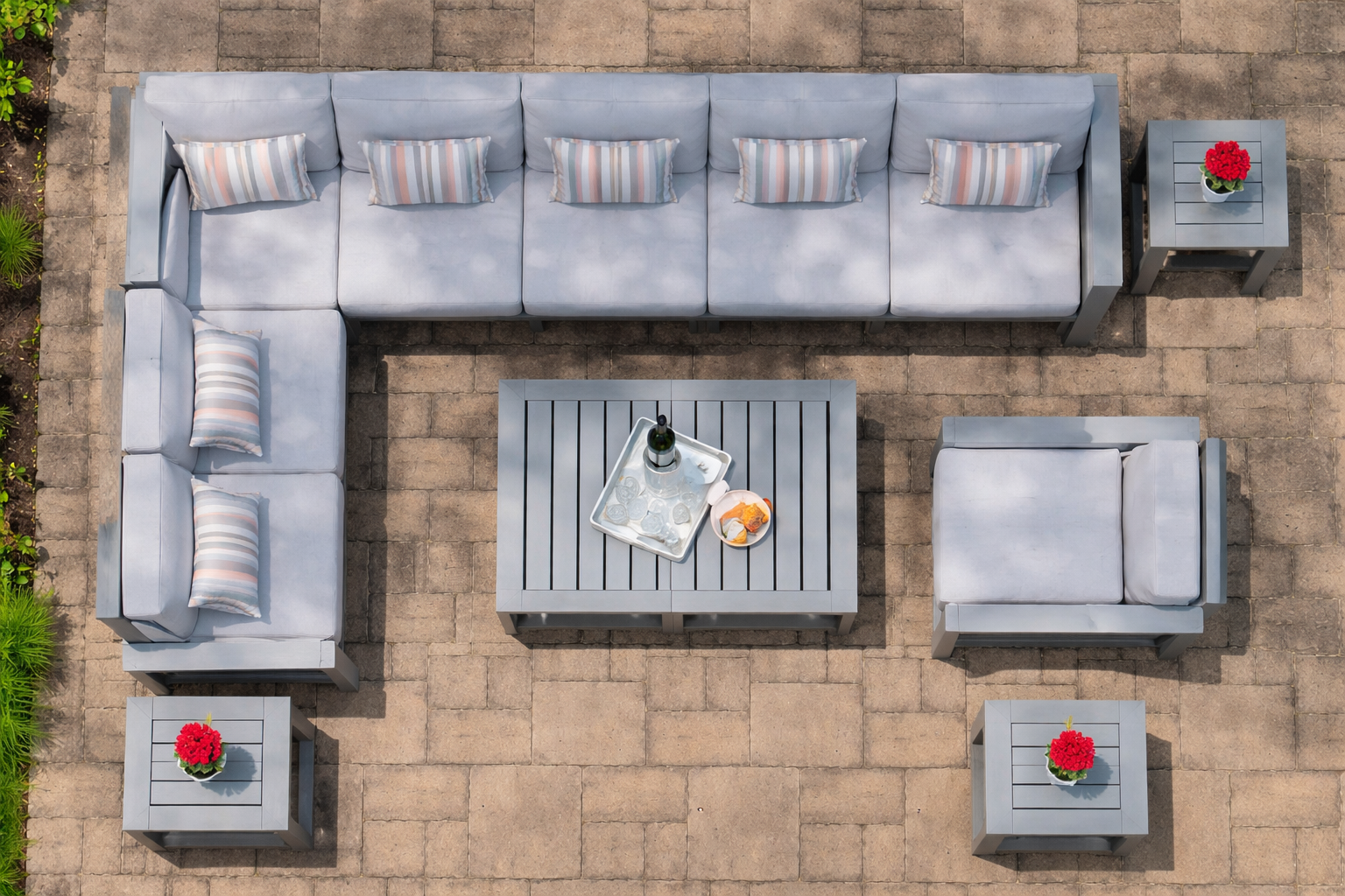 Seaside MIA Armless Section – Outdoor Patio Modular Seating