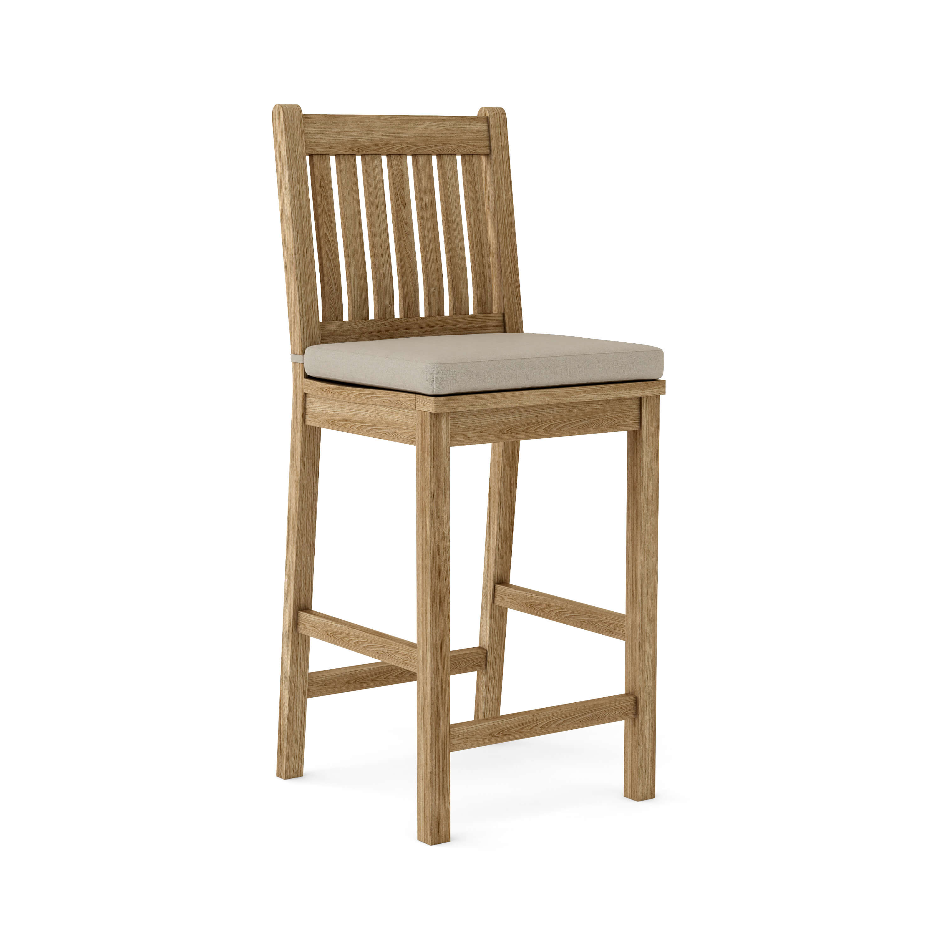 Anderson Teak Avalon Bar Chair – Teak Outdoor Bar Height Seating
