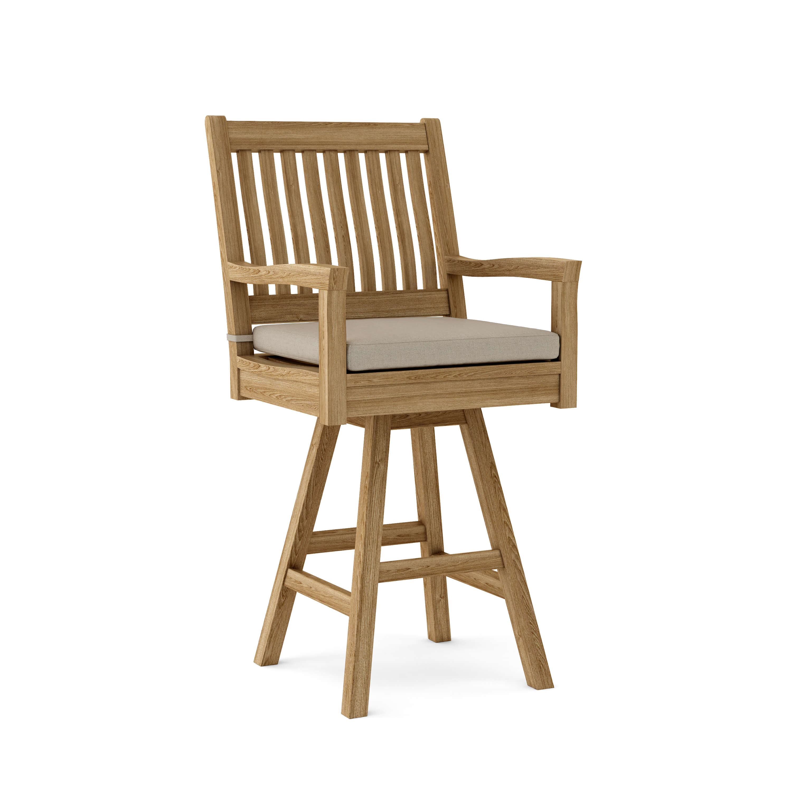 Anderson Teak Rialto Swivel Bar Armchair – Teak Outdoor Bar Seating