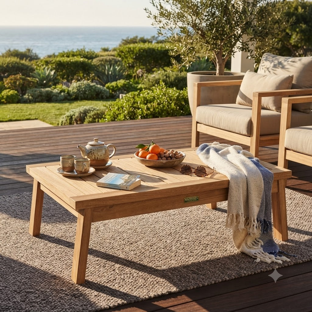 Anderson Teak Palermo Rectangular Coffee Table – Solid Teak Outdoor Patio Table