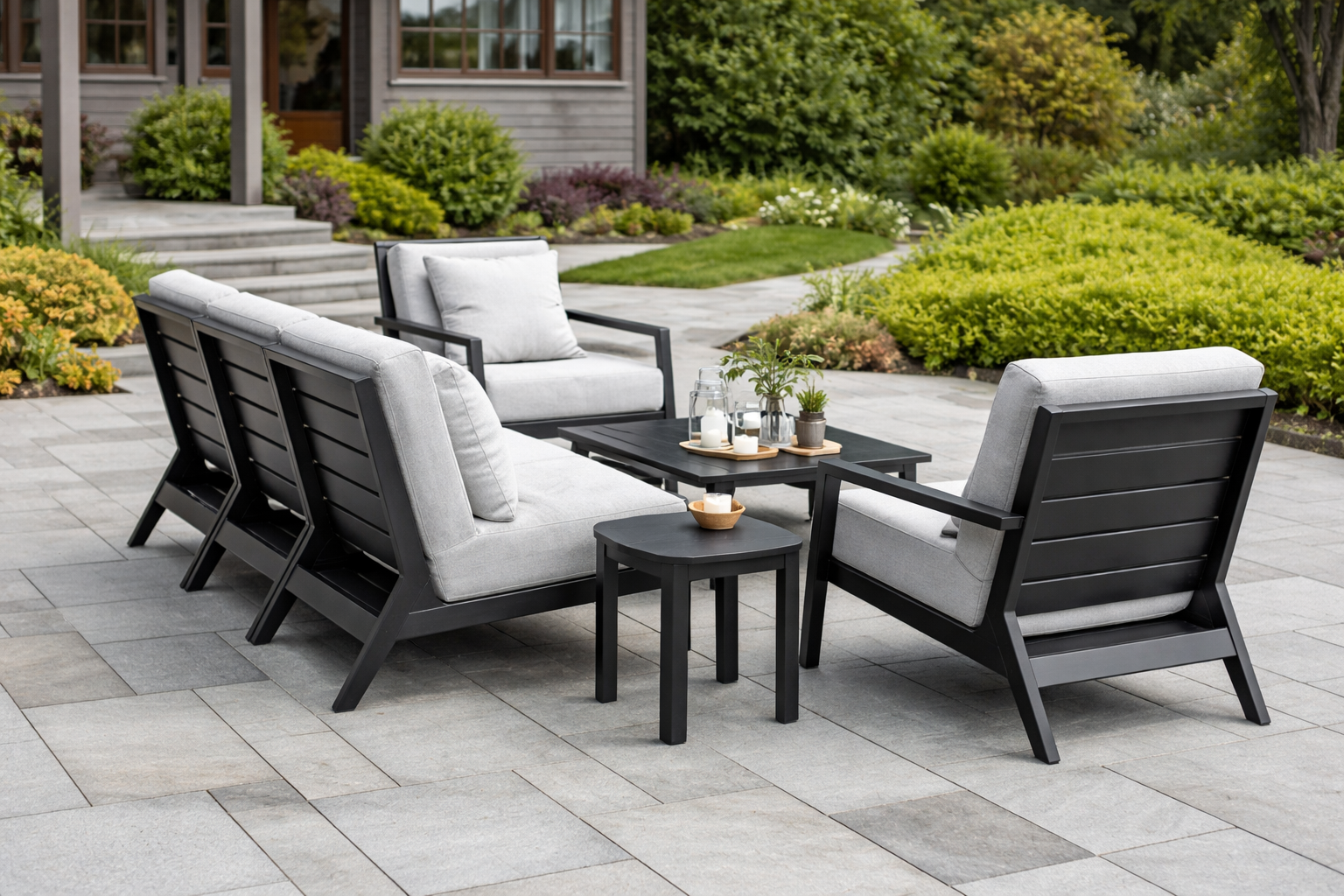 Seaside DEX Square Side Table – Compact Outdoor Patio End Table