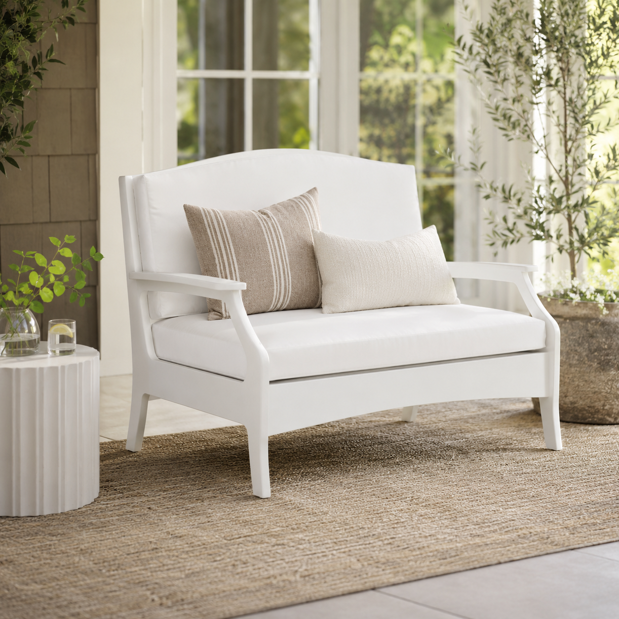 Ledge Lounger Legacy Loveseat – Cushioned All-Weather Outdoor Patio Loveseat