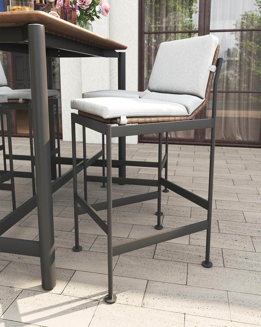 Ara Bar Table Aluminium - Ambiance Image~~