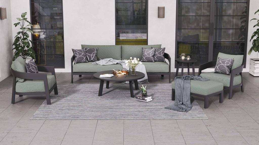 Vento Aluminium Ottoman - Ambiance Image~~