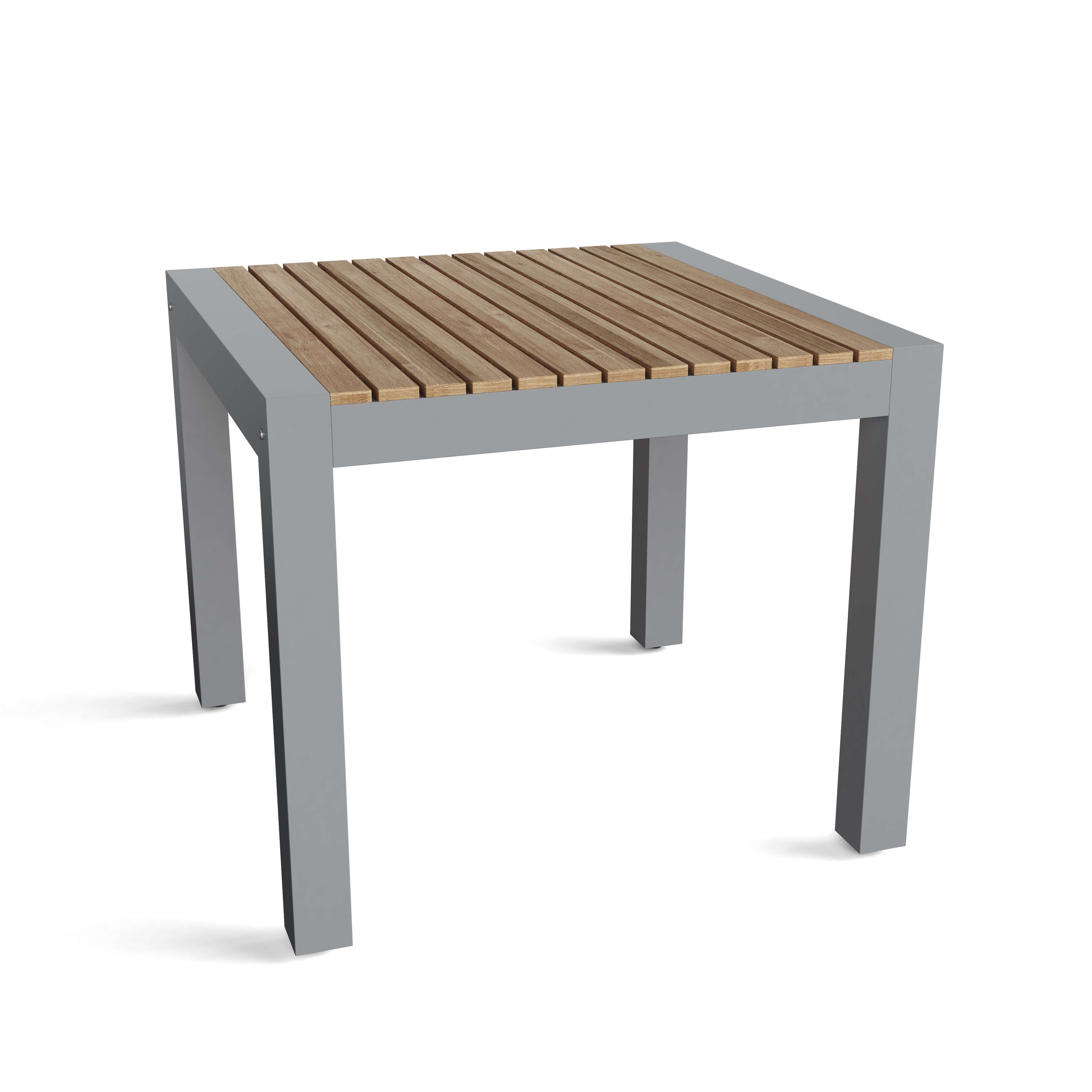 Anderson Teak Seville 35″ Square Dining Table – Teak & Aluminum Outdoor Patio Table