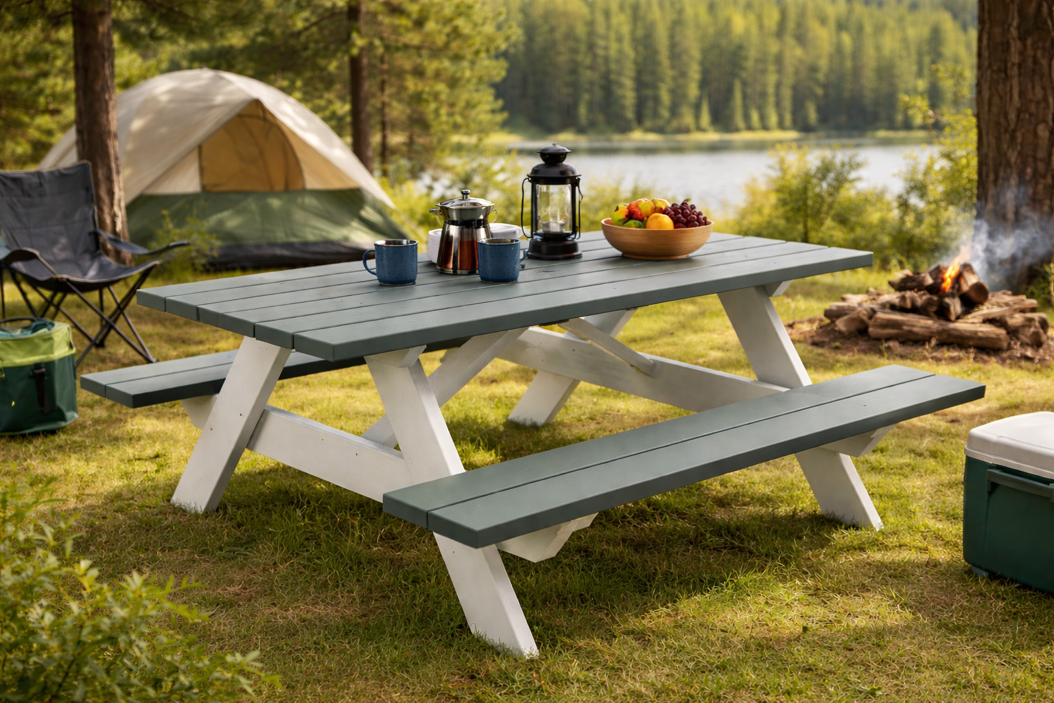 Seaside Traditional 72″ Rectangular - Outdoor Picnic Table