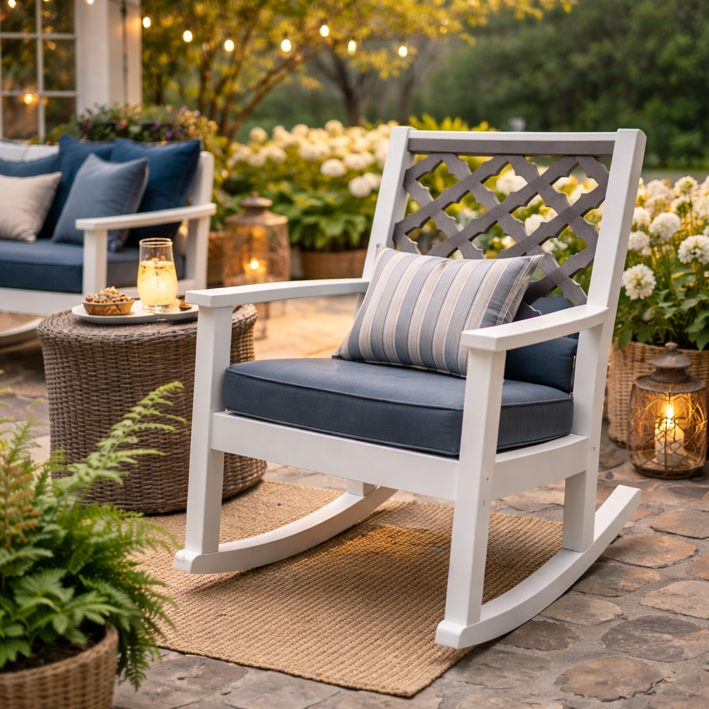Seaside Greenwich Rocker Provincial – Modern Outdoor Patio Rocking Chair