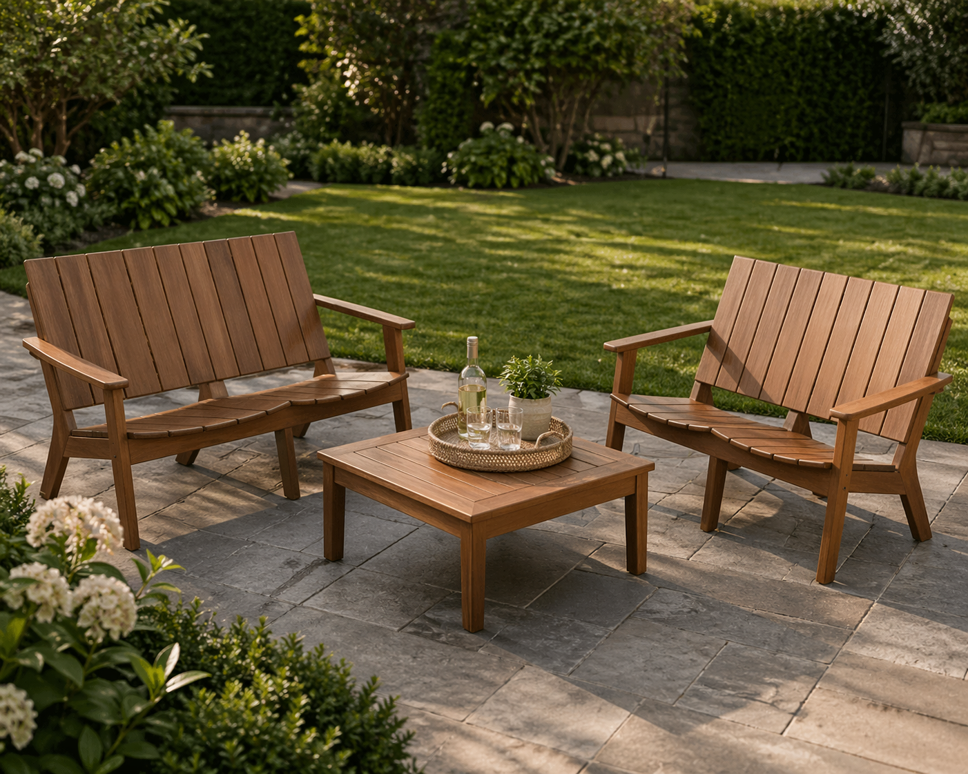 Seaside Casual MAD Chat Loveseat – Woven Low-Profile Outdoor Lounge Seating