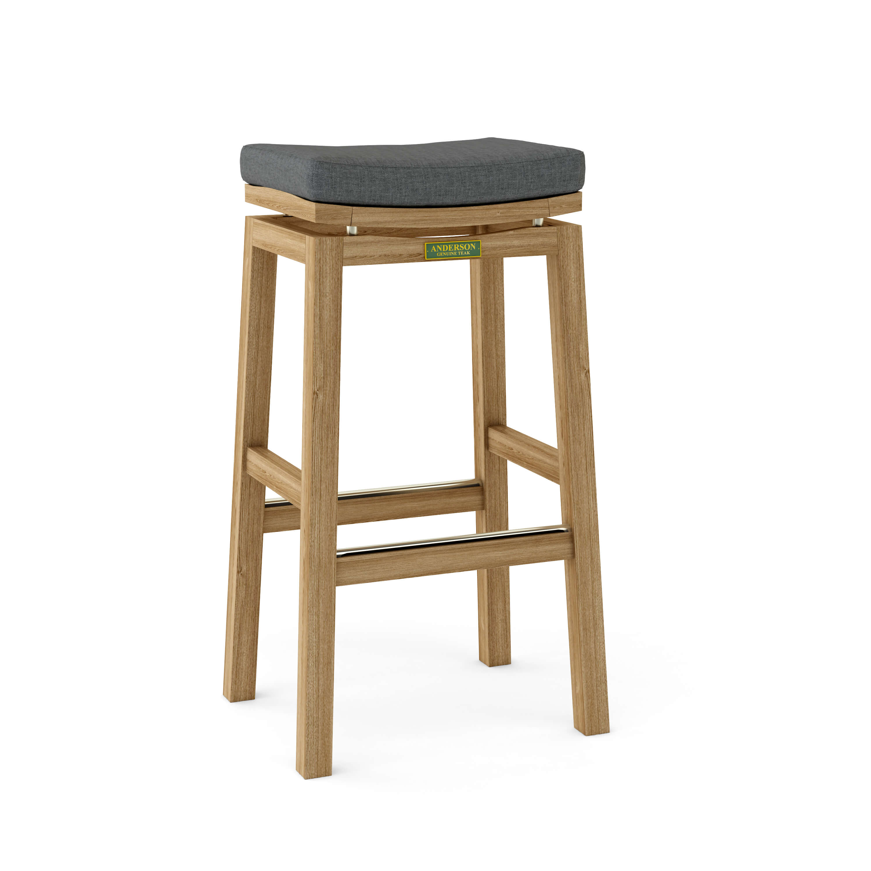 Anderson Teak Winston Backless Bar Chair – Teak Outdoor Bar Stool
