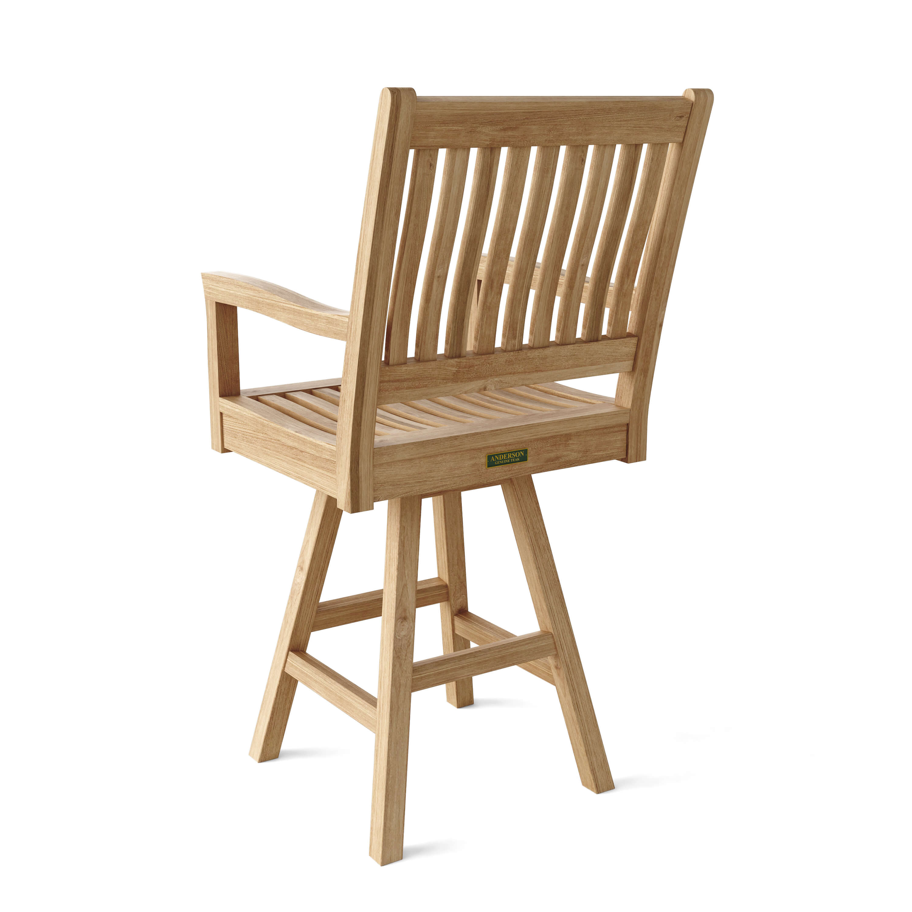 Anderson Teak Rialto Swivel Bar Armchair – Teak Outdoor Bar Seating