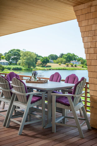 Seaside Adirondack Classic Balcony Chair – Outdoor Balcony Height Seating