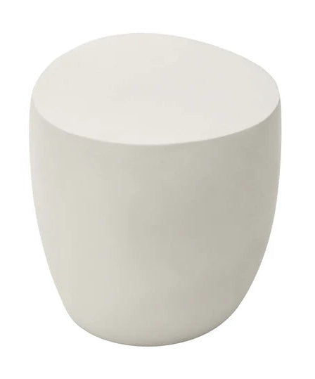 Elementi Home Ikaria 19″ Egg Shape Cream Concrete Side Table