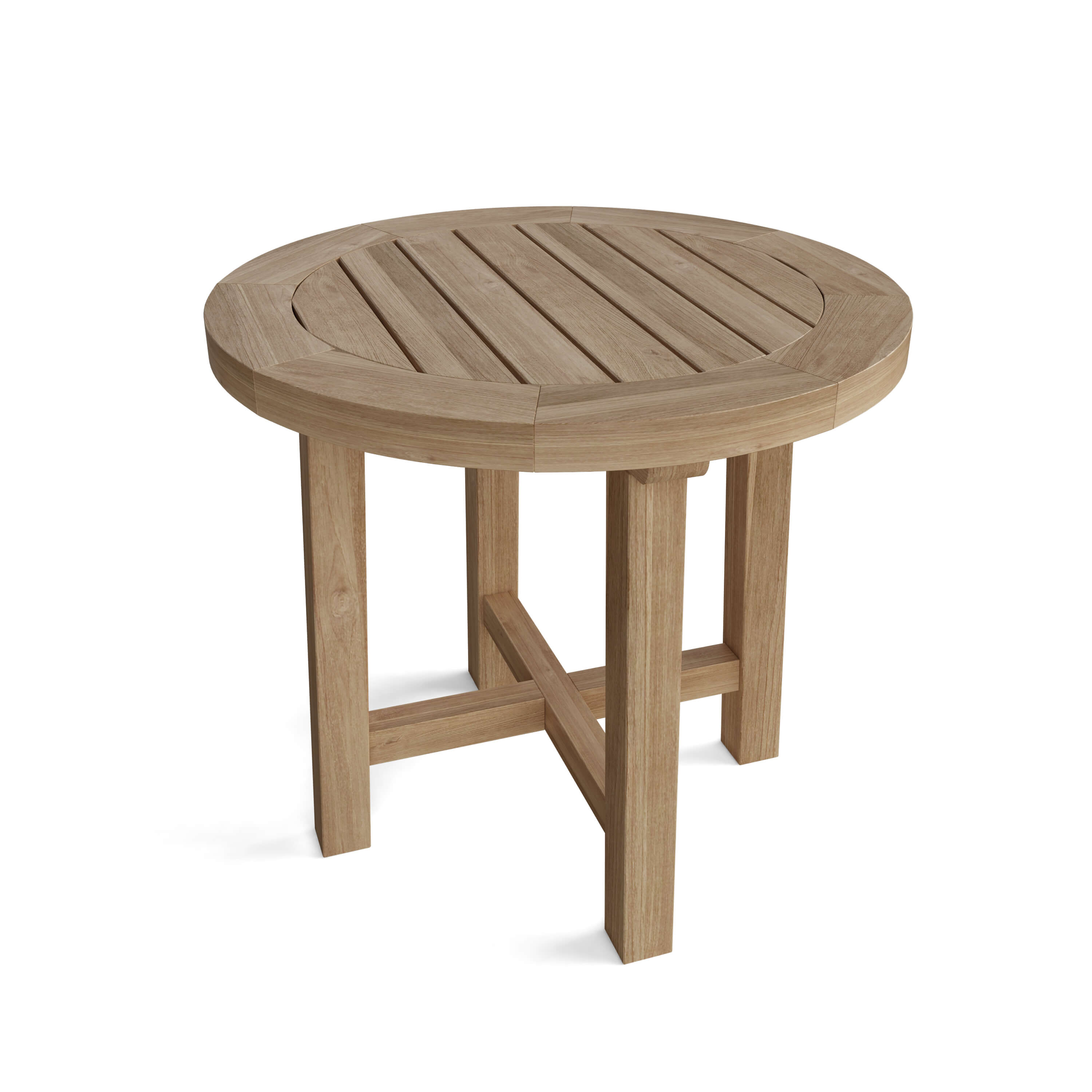 Anderson Teak Belford 20″ Round Side Table – Solid Teak Outdoor End Table
