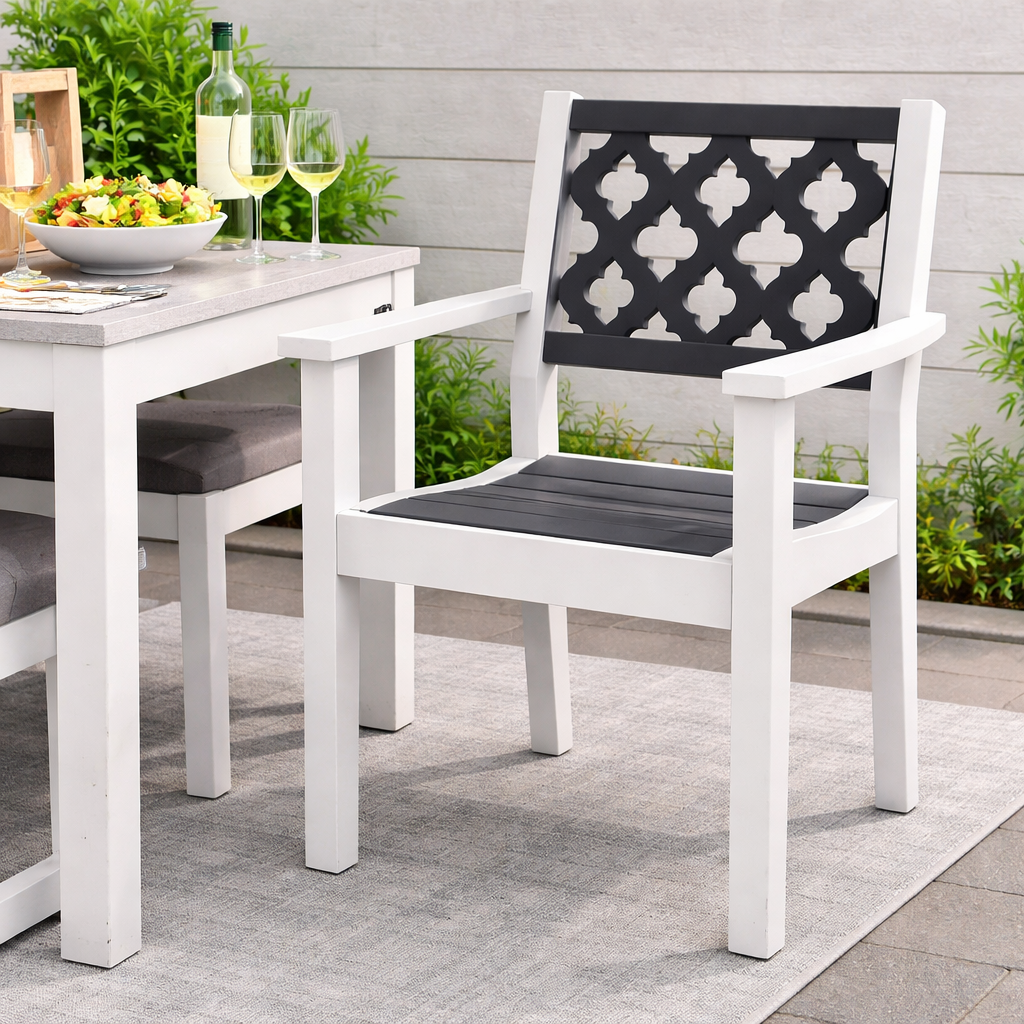 Seaside Greenwich Dining Arm Chair Provincial – Modern Outdoor Patio Seating