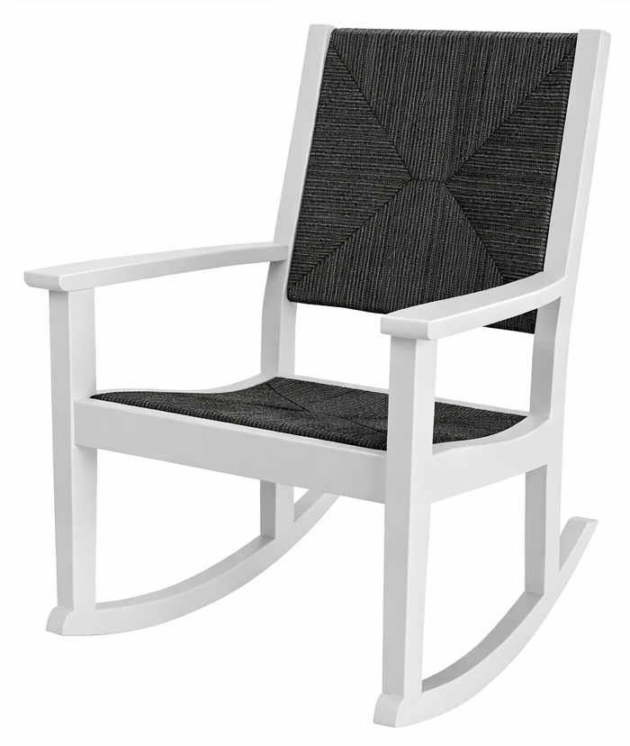 Seaside Greenwich Rocker Woven – Modern Outdoor Patio Rocking Chair