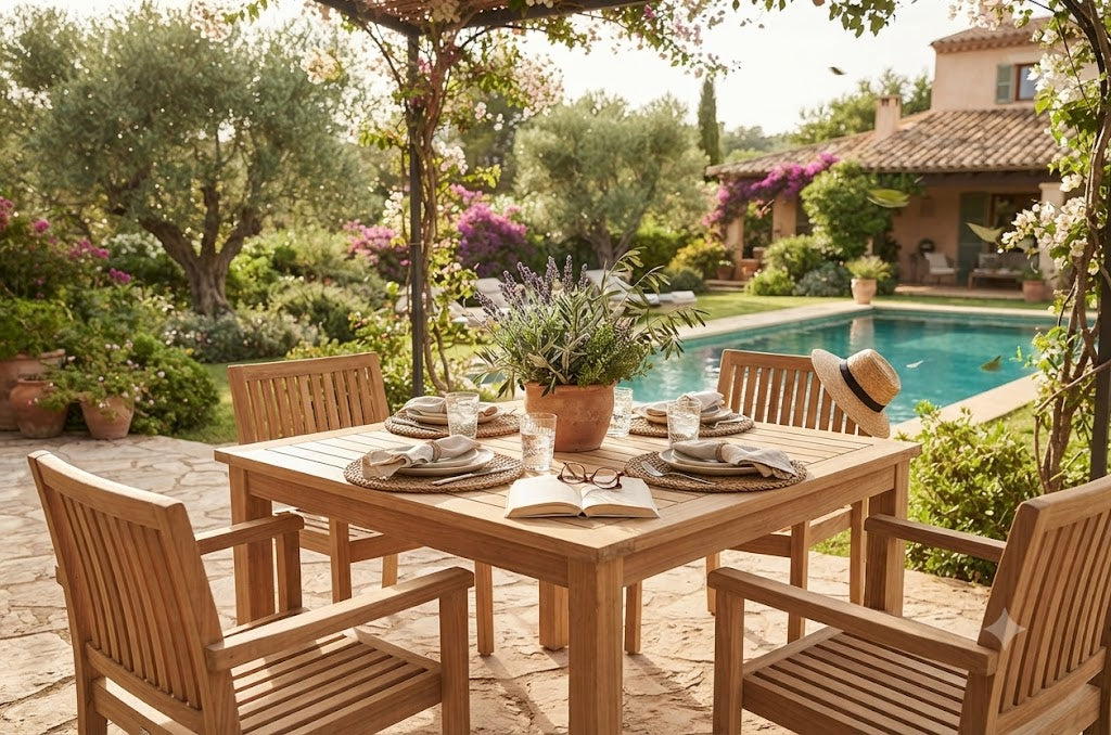 Anderson Teak Montage 42″ Square Dining Table – Solid Teak Outdoor Patio Table