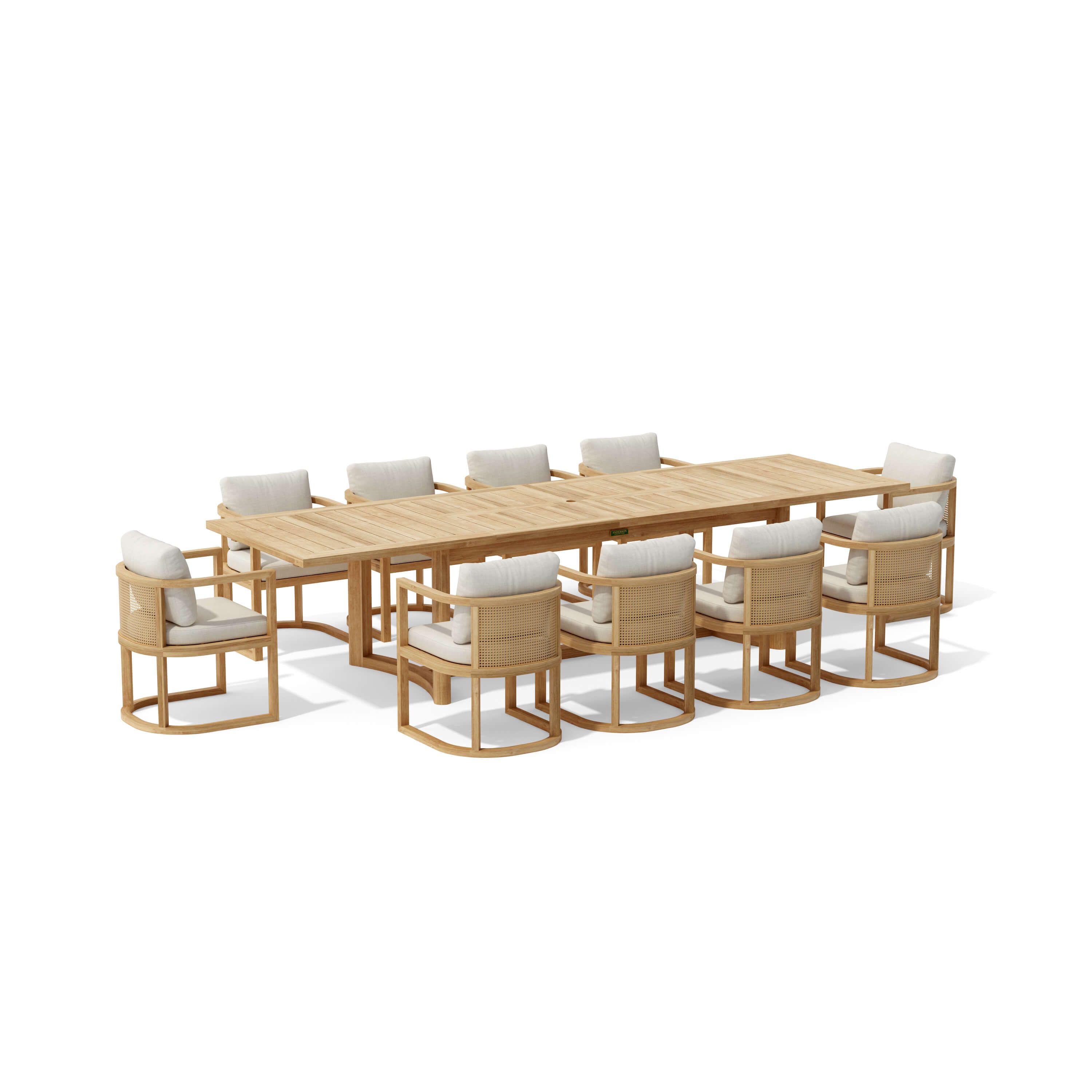 Anderson Teak Junus Extension Dining Table – Large Teak Outdoor Patio Table