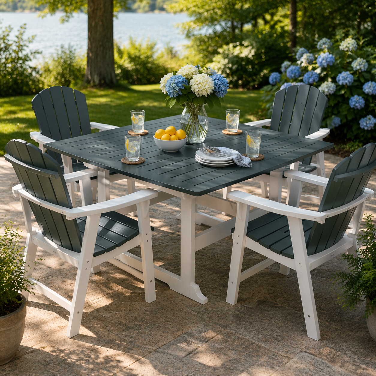 Seaside Portsmouth 56″ Square EnviroWood Outdoor Dining Table