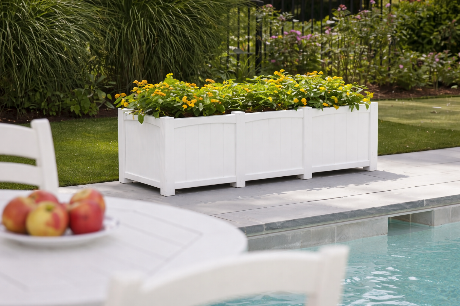 Seaside Wickford 22″ Square Outdoor Estate Planter Extension